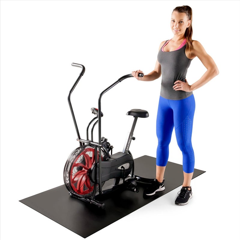 Marcy Exercise Equipment Mat, Floor Mat For Workout Equipment like Treadmill, Exercise Bike, Gym Accessories, 60 Inches long | MAT-365 Black - Image 1