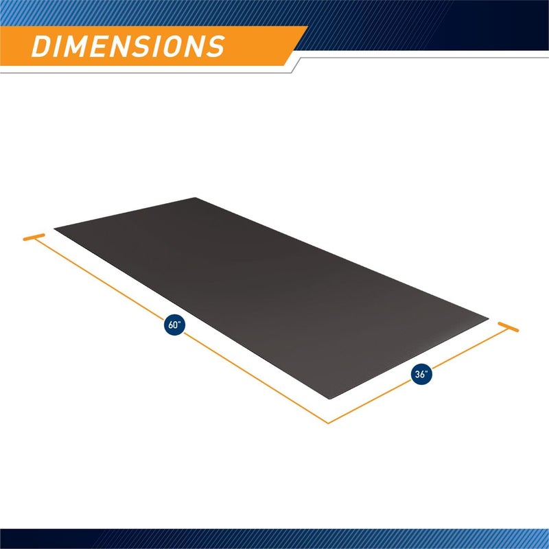 Marcy Exercise Equipment Mat, Floor Mat For Workout Equipment like Treadmill, Exercise Bike, Gym Accessories, 60 Inches long | MAT-365 Black - Image 2