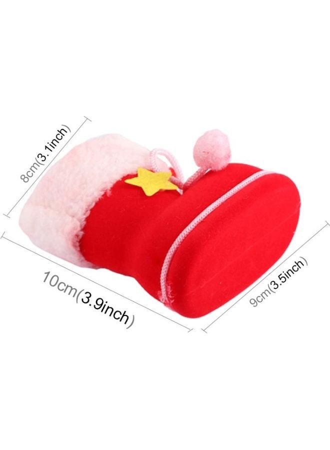 NIBEMINENT Decoration Flocking Stocking Boot Candy Bag Multicolour - Image 5