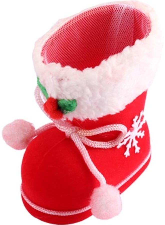 NIBEMINENT Decoration Flocking Stocking Boot Candy Bag Multicolour - Image 4