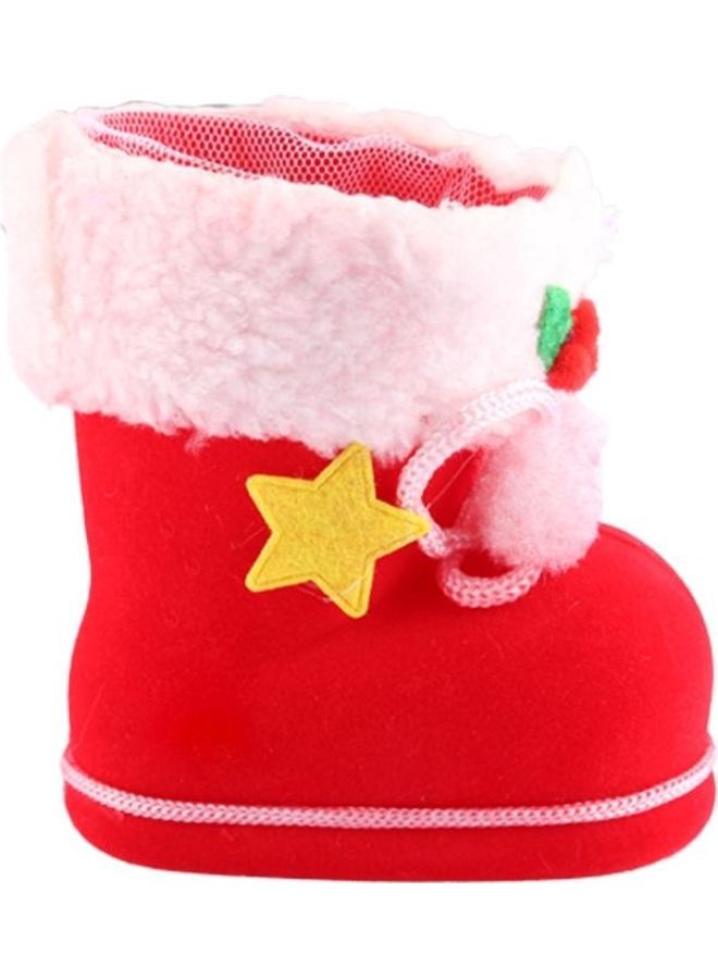 NIBEMINENT Decoration Flocking Stocking Boot Candy Bag Multicolour - Image 3