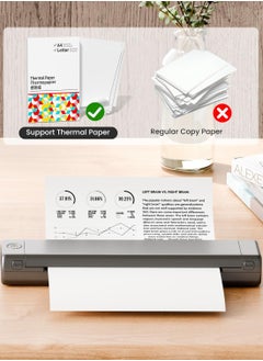 phomemo Portable Thermal Printer Wireless Travel M08F Letter Bluetooth Mobile Inkless Printer Compatible with Android, iOS Phone and Laptop,  Support 8.26" X 11.69" A4 Paper  - Image 3