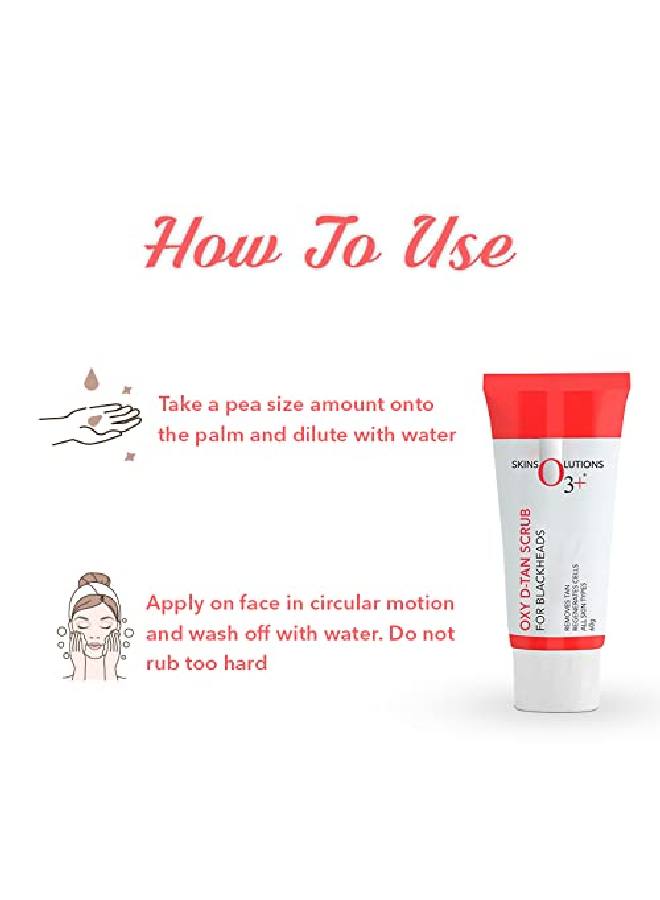 O3+ مقشر أوكسي دي تان لإزالة الرؤوس السوداء والسُمرة - مقشر للوجه للحصول على بشرة متوهجة | مزيل الرؤوس السوداء ومضاد لحب الشباب - Image 5