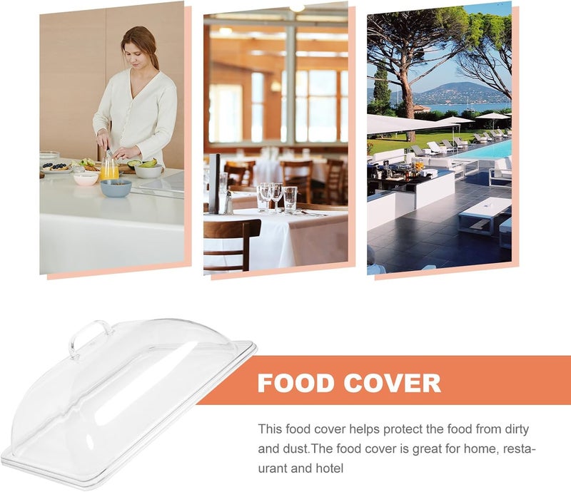 PC Acrylic Food Cover Dome 33x27cm, Dustproof Cake Dome for Home and Outdoor Food Protection, Reusable Plastic Serving Dish Lid for Dining and Parties - Image 3