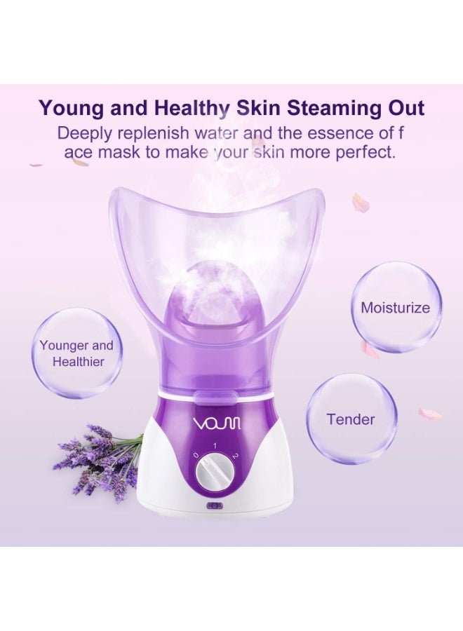 VOUM Facial Steamer, Face Steamer for Facial Deep Cleaning Home Facial Sauna Spa Sinuses Humidifier Atomizer Warm Mist Unclogs Pores Unisex - Image 2