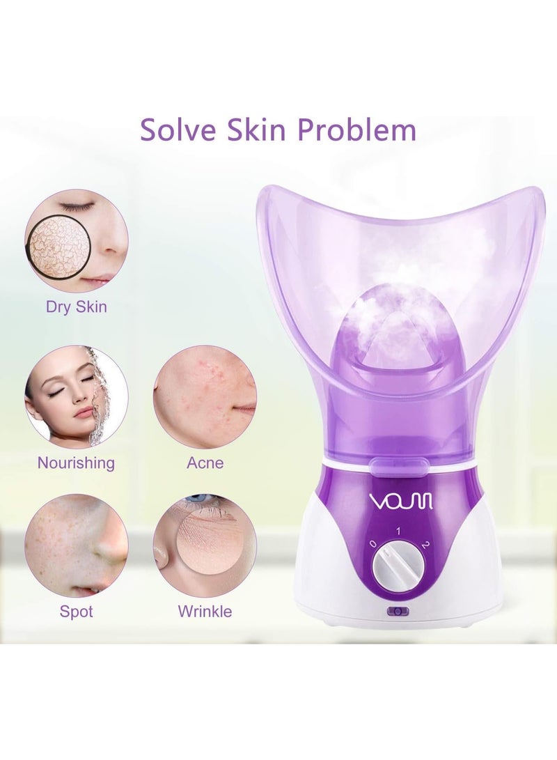 VOUM Facial Steamer, Face Steamer for Facial Deep Cleaning Home Facial Sauna Spa Sinuses Humidifier Atomizer Warm Mist Unclogs Pores Unisex - Image 3