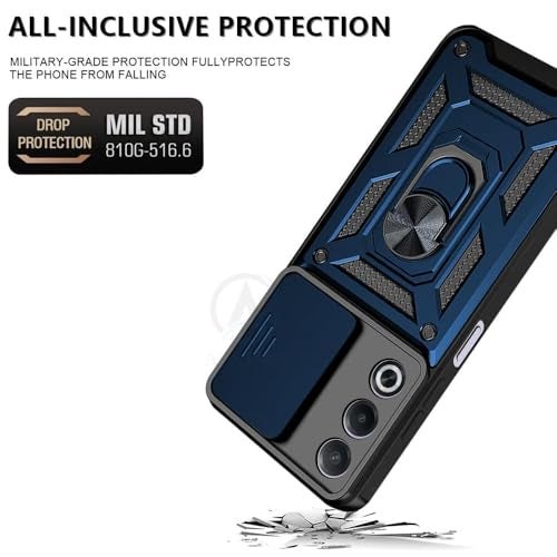 AIBEX® Back Cover for Oppo K12X 5G / Oppo A3 Pro 5G | D10 Tough Armor Case | Sliding Camera Shield | 360° Protection | Kickstand Ring Holder | Military-Grade Shockproof Bumper Case - Image 3