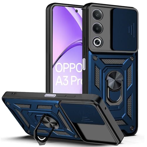 AIBEX® Back Cover for Oppo K12X 5G / Oppo A3 Pro 5G | D10 Tough Armor Case | Sliding Camera Shield | 360° Protection | Kickstand Ring Holder | Military-Grade Shockproof Bumper Case - Image 1