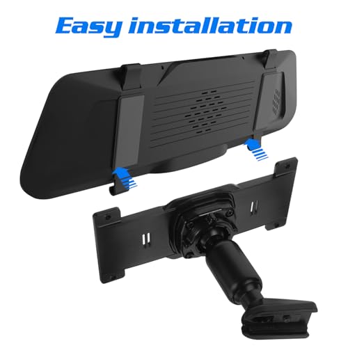 DOITOOL 1 Set Rear View Mirror Mount Dash Cam Back Plate Panel Car Rearview Mirror Dash Cam Mount Bracket, 5.86x2.63x0.39in, Screws Not Included - Image 3