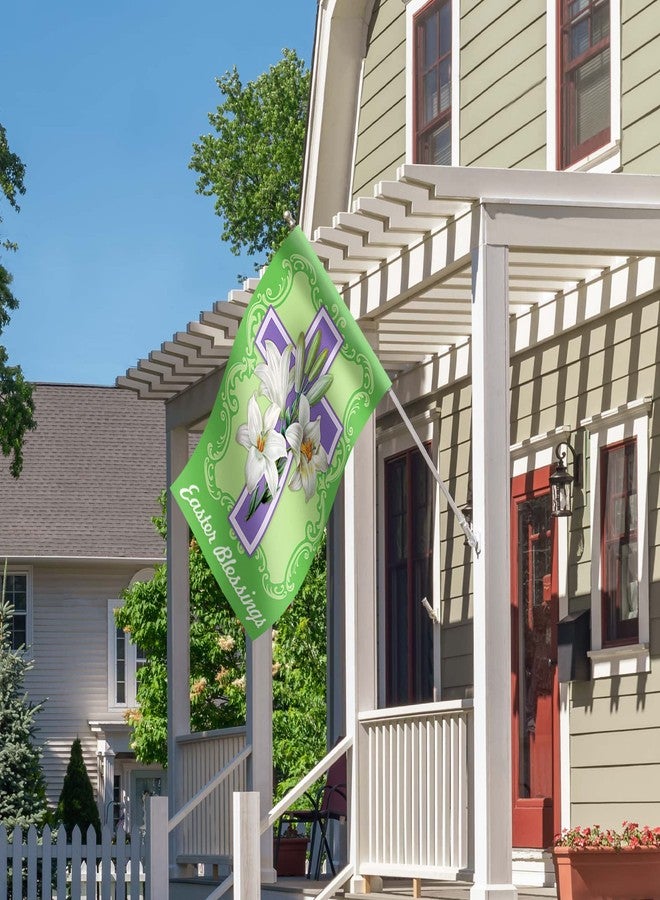 Morigins - Easter White Lilies Double-Sided Decorative Cross Religious House Flag 28"x40" - Image 5