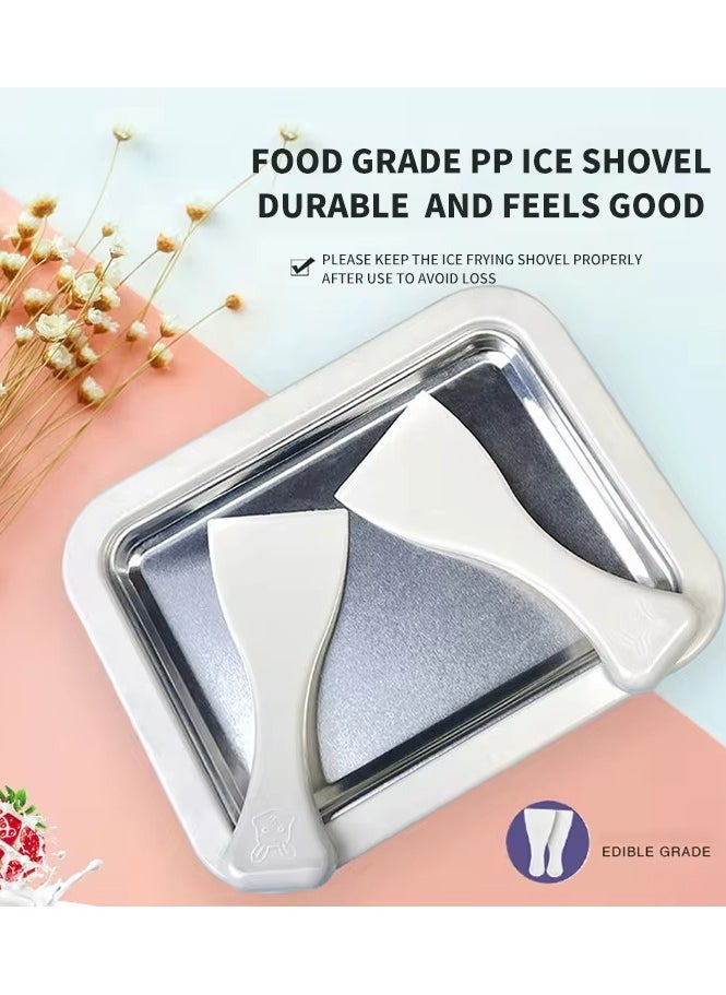 Generic - Mini Stir Fried Food Yogurt Machine Frozen Pan Children Instant Milk Ice Cream Maker Stainless Steel Frying Cold Plate Plug Free - Image 1