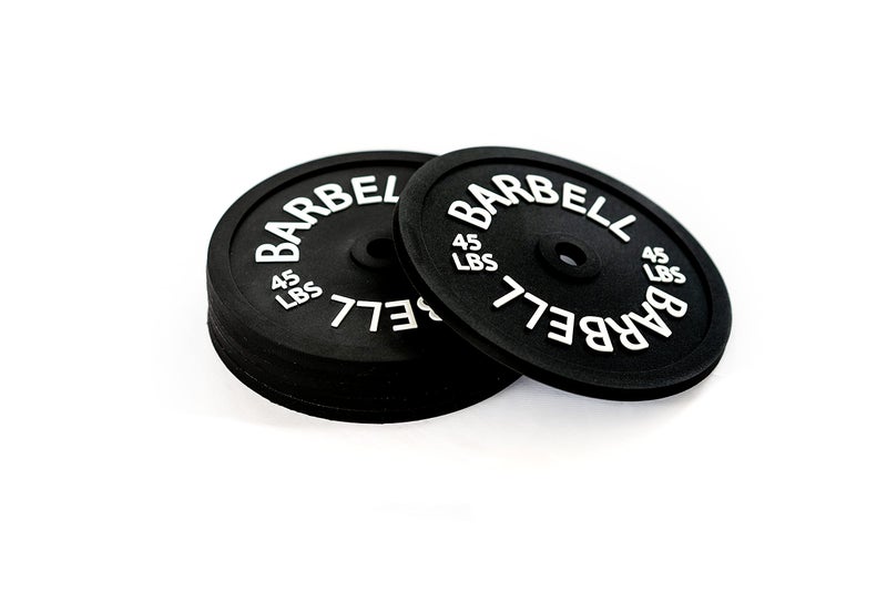 Brothers Bench 6 Set Barbell Bumper Plate Drink Coasters  Round Black Silicone Coasters  Coasters for Coffee Table  Coasters for Drinks  Absorbent Non-Stick Coaster Set for Table Top  Fitness Gym Accessories Gift  - Image 1