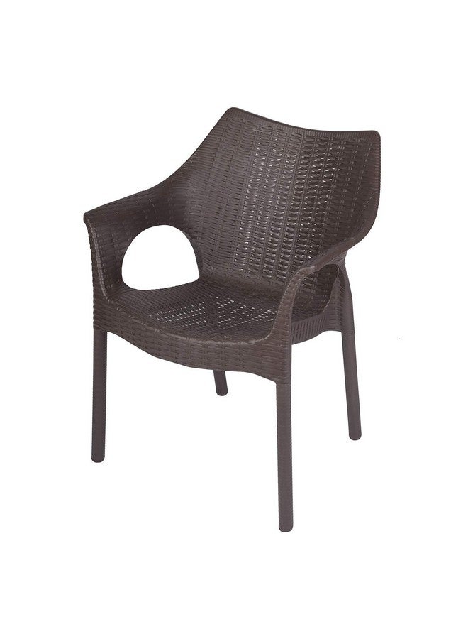 HomiQ كرسي هومي كيو كامبريدج الثقيل من البلاستيك للاستخدام الداخلي والخارجي | اللون: ونج; مجموعة من 2 كرسي - Image 4