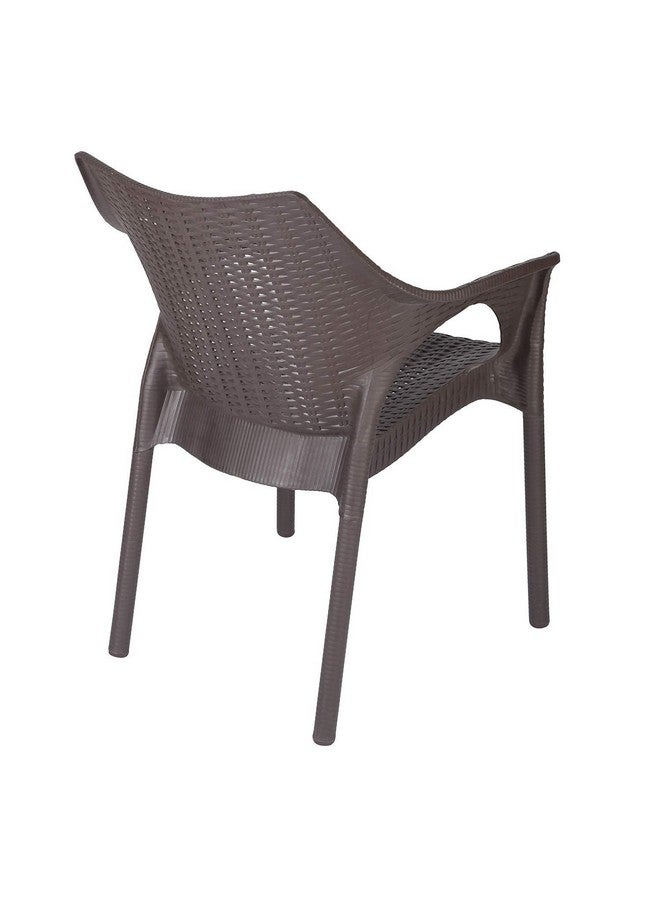 HomiQ كرسي هومي كيو كامبريدج الثقيل من البلاستيك للاستخدام الداخلي والخارجي | اللون: ونج; مجموعة من 2 كرسي - Image 2