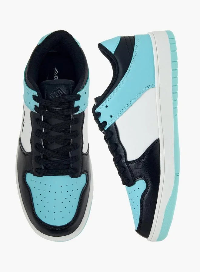 Oaklan by Shoexpress BLUE Womens Textured Lace-Up Sneakers for Women | Best Price UAE