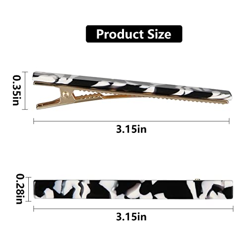 Cobahom Tortoise Shell Leopard Duckbill Barrettes and Acrylic Hair Clips for Women - 12 Pcs for Styling Thin and Thick Hair - Image 3