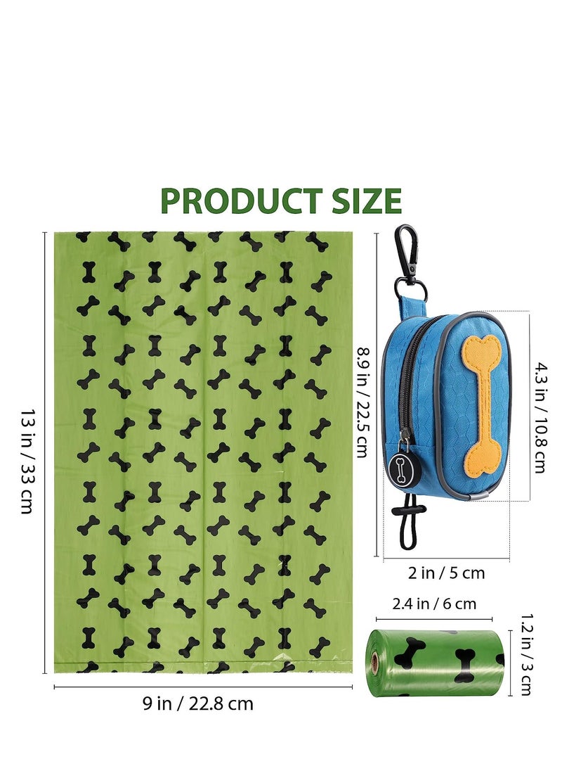 Generic - Dog Bags Leak Proof and Extra Thick Waste Bags With Dog Bag Dispenser Fits Any Dog Leash 15 Counts 9 Rolls Lavender Scented Doggie Bags and 1 Bag Holder - Image 1
