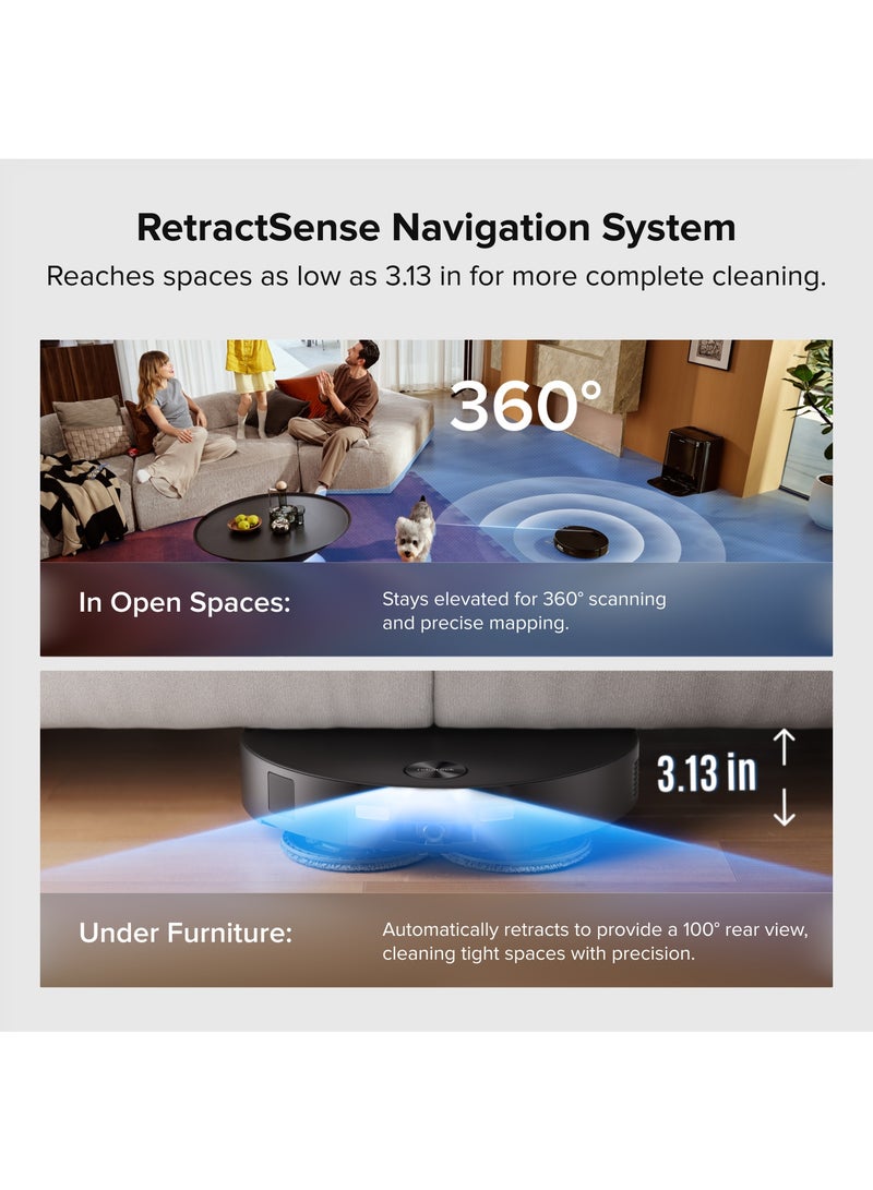 roborock 2026 New Saros 20 Neo Robot Vacuum and Mop, 36000 Pa Suction 300+ Obstacle Avoidance, 3.46 in Double-Layer Threshold, Zero-Tangling, Corner to Edge Cleaning, 212°F Mop Self-Cleaning - Image 5