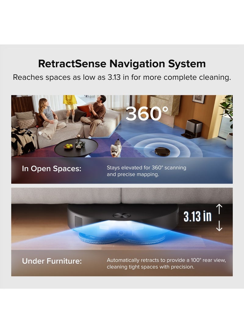 roborock 2026 New Saros 20 Neo Robot Vacuum and Mop, 36000 Pa Suction 300+ Obstacle Avoidance, 3.46 in Double-Layer Threshold, Zero-Tangling, Corner to Edge Cleaning, 212°F Mop Self-Cleaning - Image 5