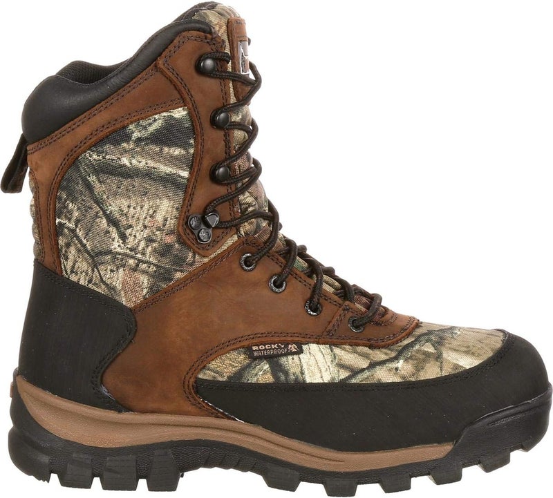 Rocky Core Waterproof 800G Insulated Outdoor Boot, Brown And Mossy Oak Brk Up Inf, Size 10.5(ME) - Image 2