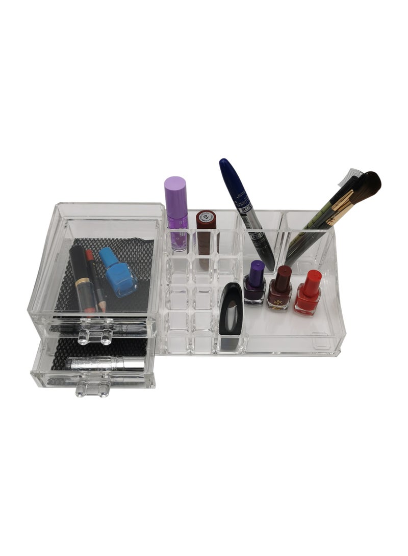 Clear Elegance: Premium Acrylic Cosmetic Makeup Organizer - Image 3