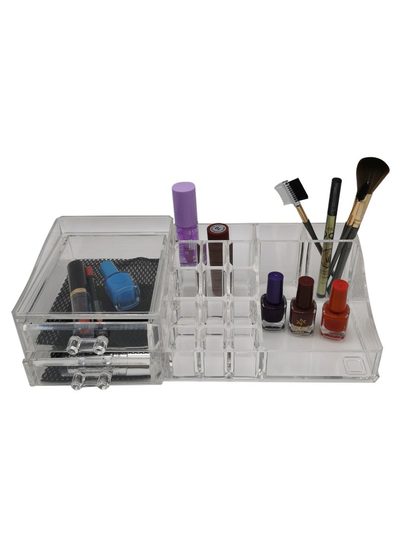 Clear Elegance: Premium Acrylic Cosmetic Makeup Organizer - Image 4