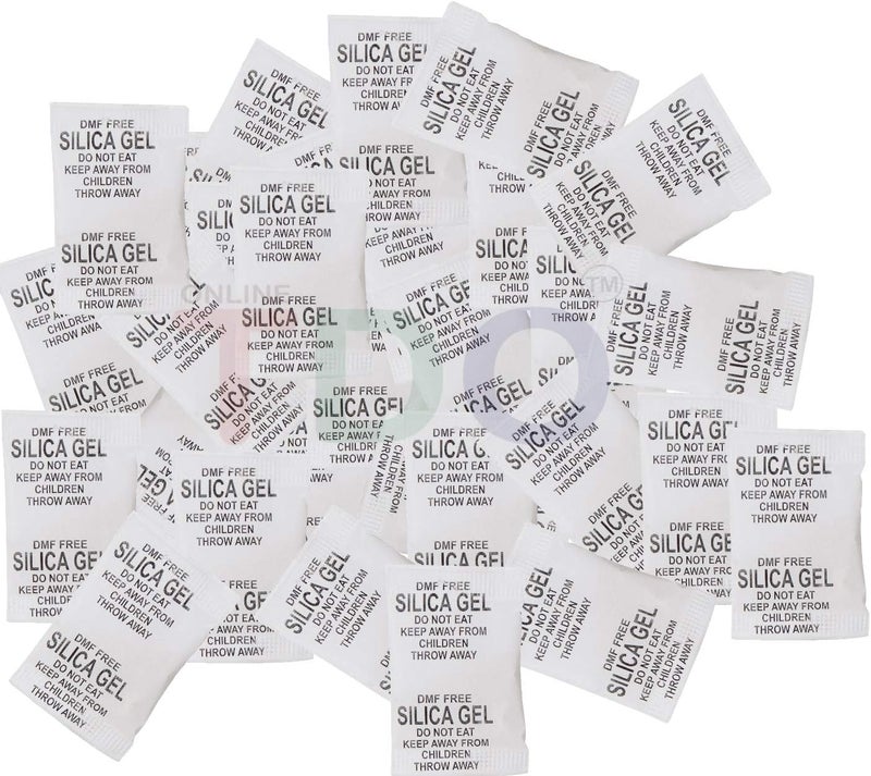 TDO Silica Gel 1gm Pouch 150 pcs Pack Moisture absorbents Dehumidifier Silica Gel Bags for Moisture, Room, Cupboard, Kitchen, Shoe,Wardrobe,Other - Image 1