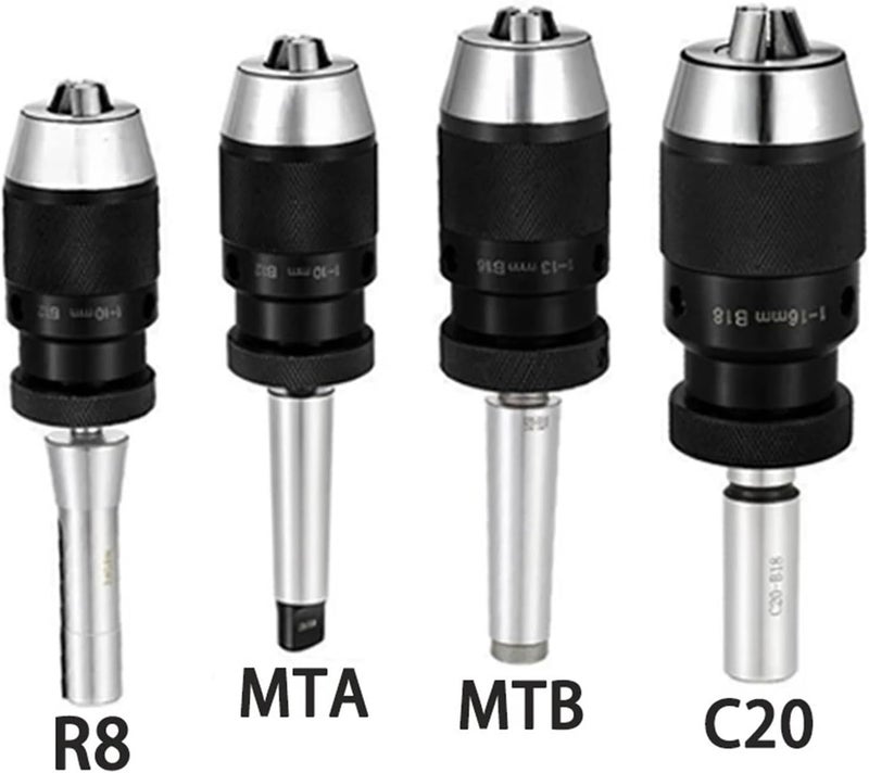 MT2 MT3 MT4 MT5 R8 C10 C12 C16 C20 B10 B12 B16 B18 B22 مثقاب مورس ظرف مخرطة آلة CNC ذاتية الشد (MTA3-B16 (1-13 ملم)) - Image 2