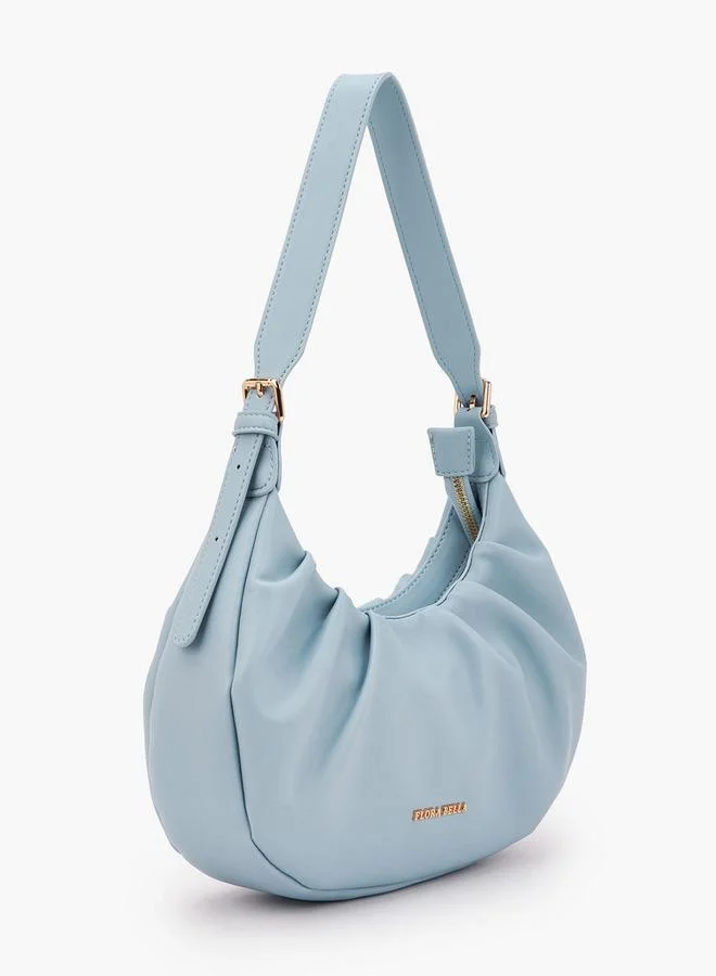Flora Bella By Shoexpress Ruched Shoulder Bag with Zip Closure