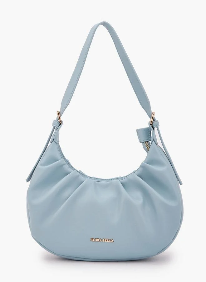 Flora Bella By Shoexpress Ruched Shoulder Bag with Zip Closure