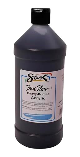 Sax True Flow Heavy Body Acrylic Paint, 1 Quart, Mars Black - 409797, 32 Fl Oz (Pack of 1) - Image 1