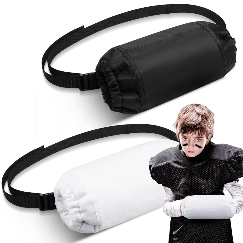Cozypower 2 Pcs Football Hand Warmers Pouch Hand Muff Sports Pouch with Zipped Pocket and Adjustable Waist Strap Youth Kids Size Sports Warmer for Football Baseball - Image 2