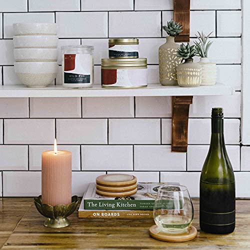 Main + Mesa Stoneware Reactive Glaze Coasters, Set of 4 - Image 3
