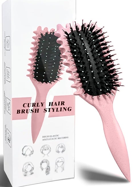 Defining Brush Hairbrush, for Combing and Shaping Men's and Women's (Pink)