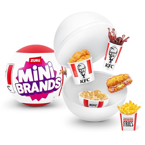 Mini Brands KFC® Series 1 Mystery Capsule by ZURU Real Miniature KFC® Brand Collectible Toy, Capsules of 5 Mystery Miniature KFC® for Girls, Teens, Adults and Collectors - Image 1
