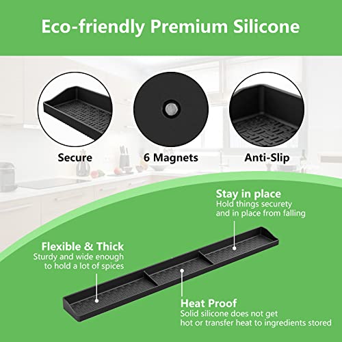 yeeplant 30 Magnetic Over-Stove Shelf, Non-Slip Silicone