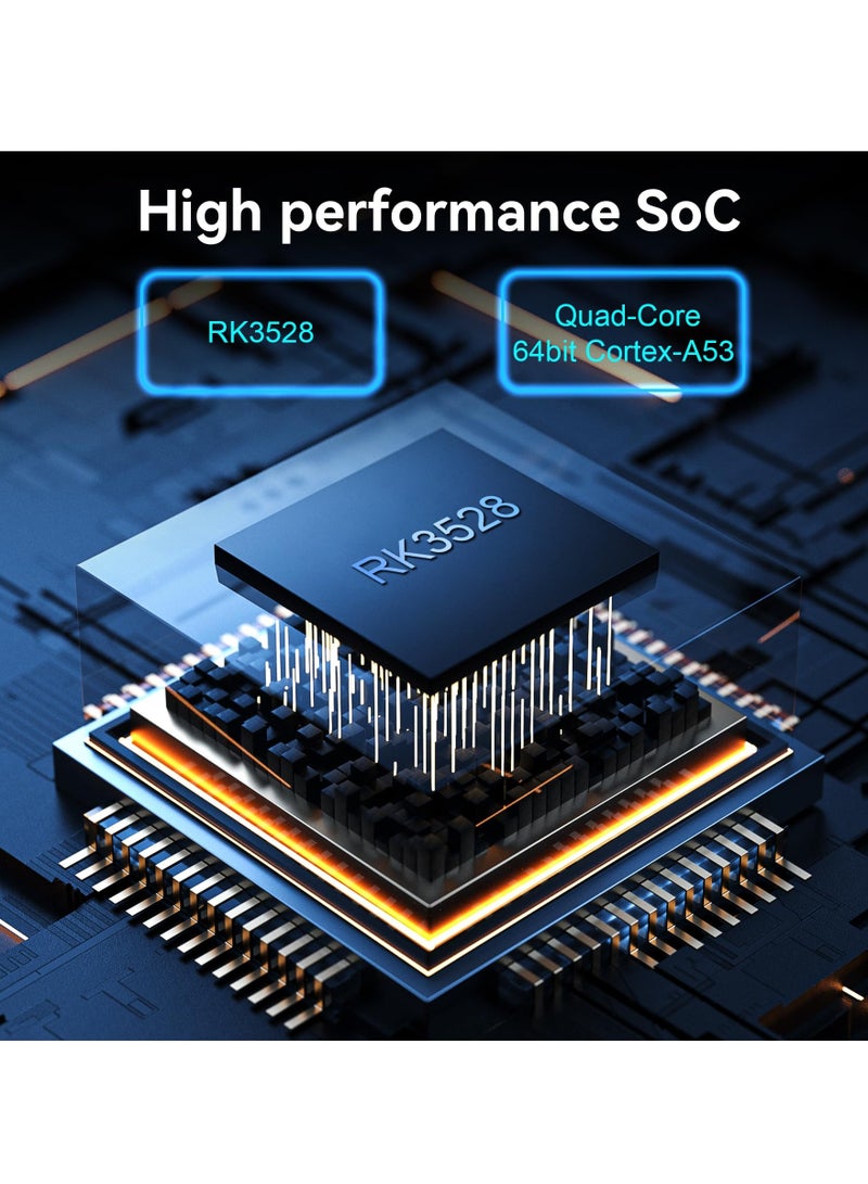 SOLARAE Android TV Box, 13.0 4GB RAM 64GB ROM Smart TV Box 8K RK3528 Chip with WiFi6 BT5.0 Gigabit Ethernet LAN 3D HDR10 HD Video Streaming Box 2024 - Image 4