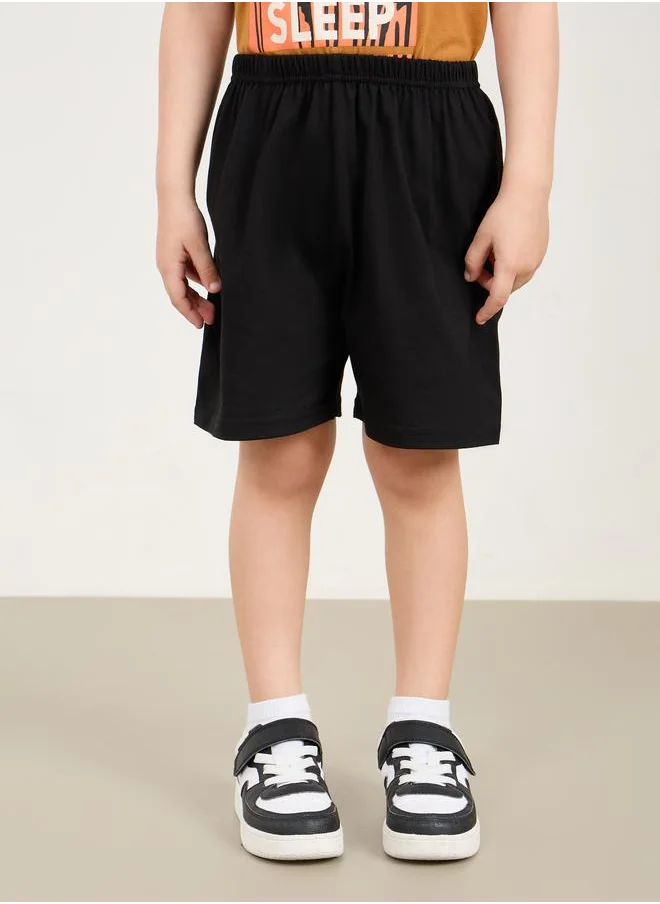 Styli Loose Fit Solid Shorts