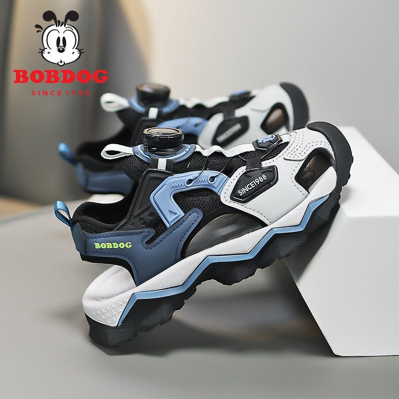 Babudou Sandals Breathable Soft Soled Children'S Baotou Sandals Medium And Large Children'S Anti-Collision And Anti-Slip Beach Shoes - Image 4
