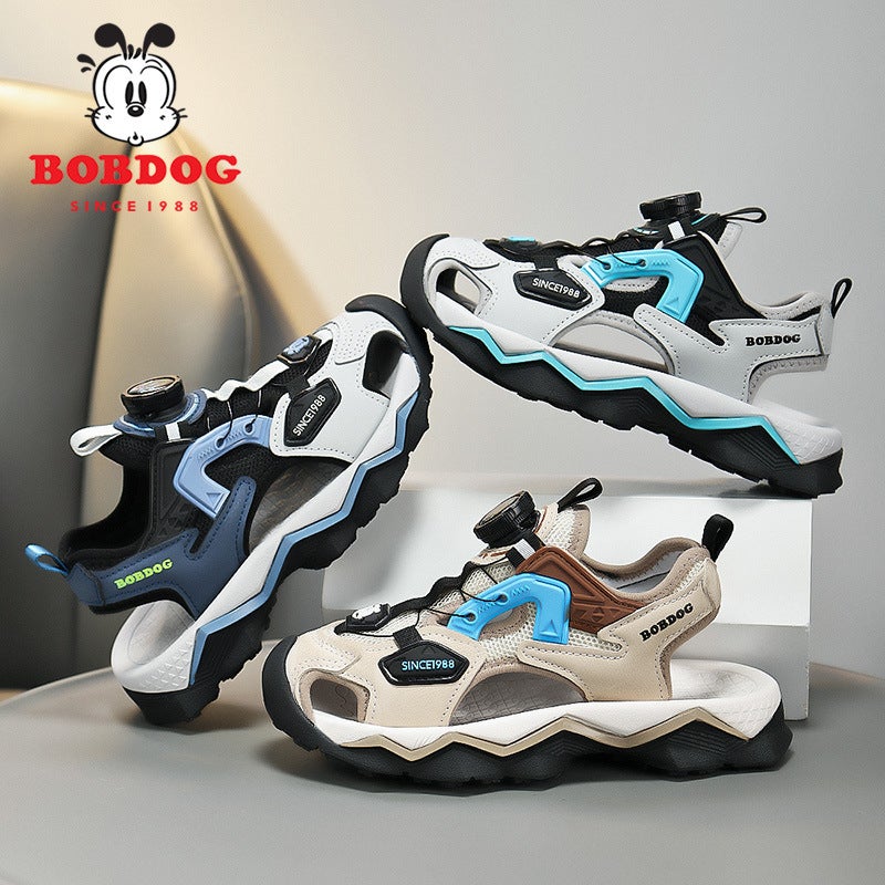 Babudou Sandals Breathable Soft Soled Children'S Baotou Sandals Medium And Large Children'S Anti-Collision And Anti-Slip Beach Shoes - Image 2