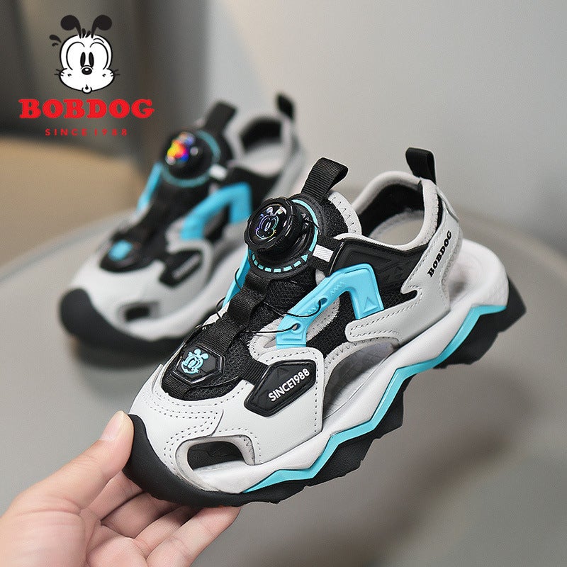 Babudou Sandals Breathable Soft Soled Children'S Baotou Sandals Medium And Large Children'S Anti-Collision And Anti-Slip Beach Shoes - Image 5