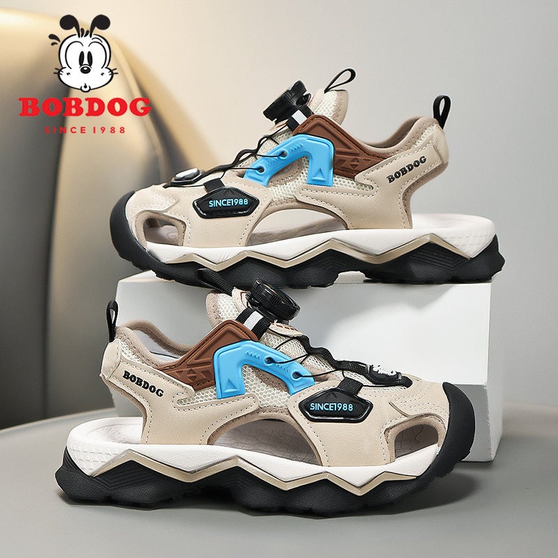 Babudou Sandals Breathable Soft Soled Children'S Baotou Sandals Medium And Large Children'S Anti-Collision And Anti-Slip Beach Shoes - Image 3