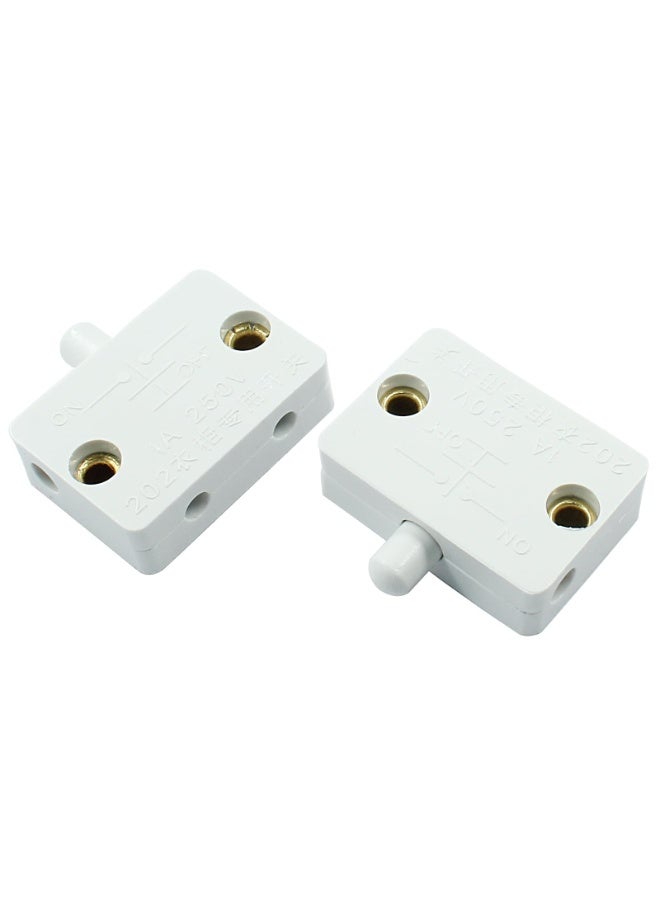 2 Pcs Cabinet Door Switch, Wardrobe Closet Light On/Off Touch Switch, White, Compatible with 12V 24V 110V - Image 4
