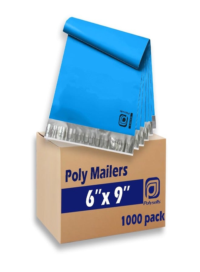POLYSELLS Poly Mailers Shipping Envelopes, Strong Adhesive Sealing, Waterproof, and Tear-resistant Postal Mailing Bags. Mailer Bags for clothing, books, and accessories (Blue, 6x9 Inch, 1000 pcs) - Image 1