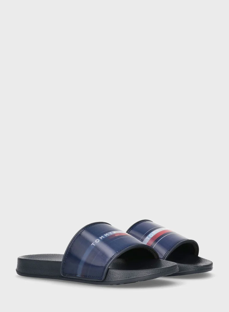 TOMMY HILFIGER Kids Reflective Pool Slides