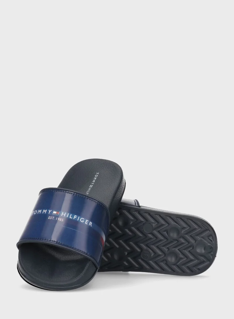 TOMMY HILFIGER Kids Reflective Pool Slides