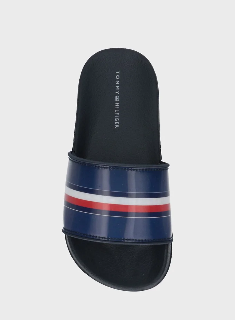 TOMMY HILFIGER Kids Reflective Pool Slides