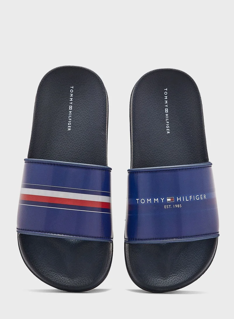 TOMMY HILFIGER Kids Reflective Pool Slides