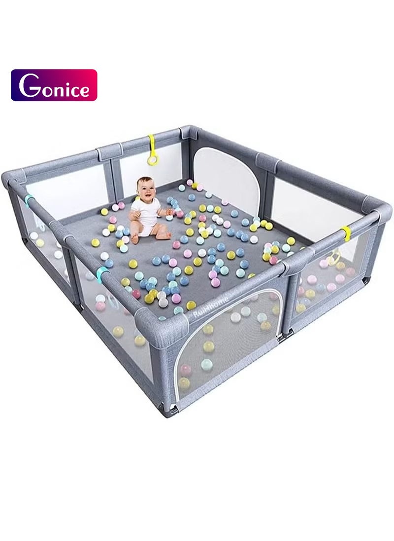 Gonice Packable Portable Sturdy Extra Large Baby Safety Activity Center Playard With Gate And Anti-Slip Base, 150 X 180 CM  - Image 1