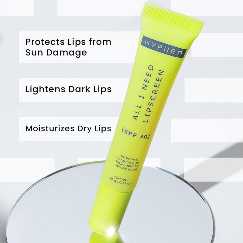 HYPHEN All I Need Lipscreen with Spf 30 & 2% Kojic Acid -Moisturizing, Sun Protection|Smooth Lips, Tan Removal for Women and Men|Lip Balm Spf|Chapped Dry Lips | Peptide|Vegan,Sls & Paraben-Free -10 Gm - Image 3